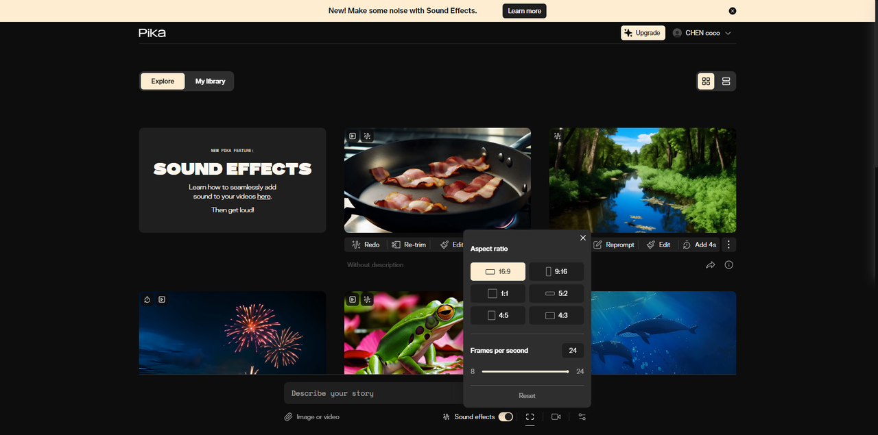 AI視頻工具推薦-Pika(有免費額度)?生成式