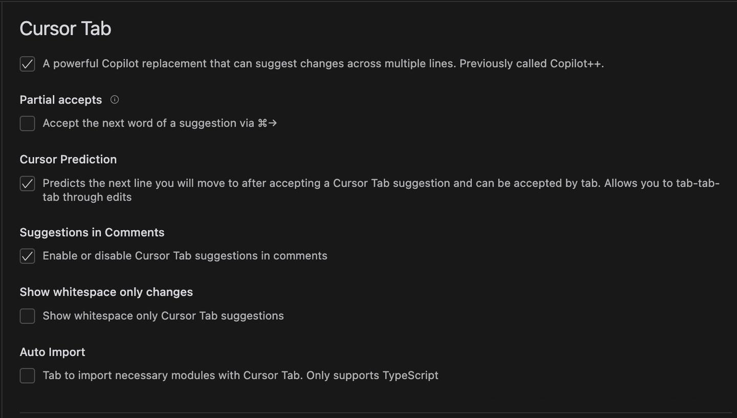 AI編程-Cursor設(shè)置詳解之Cursor Tab介紹