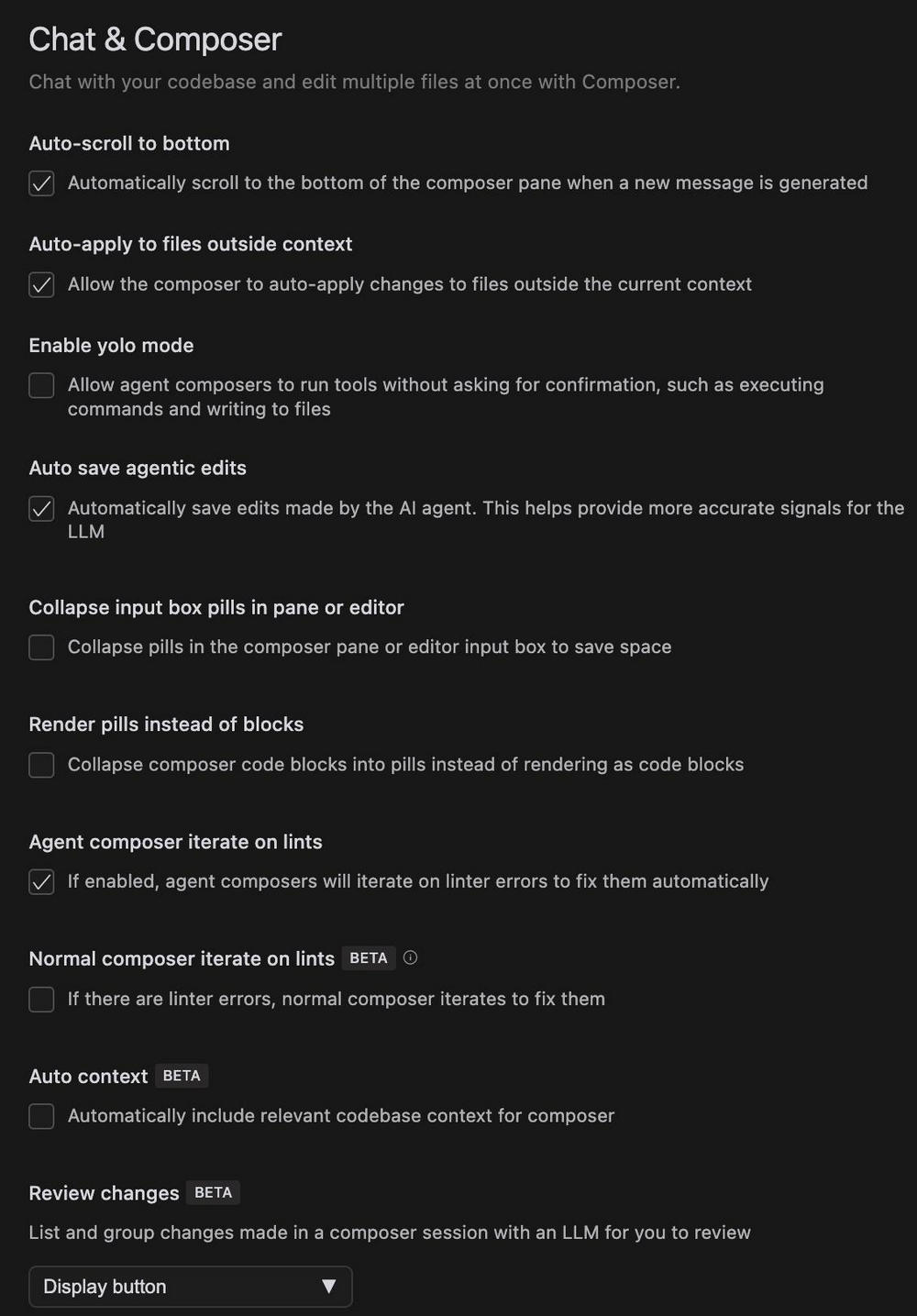 AI編程-Cursor設(shè)置詳解之Chat&Composr介紹