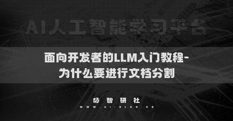 面向開(kāi)發(fā)者的LLM入門(mén)教程-為什么要進(jìn)行文檔分割