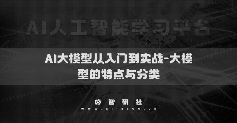 AI大模型從入門到實戰(zhàn)-大模型的特點與分類