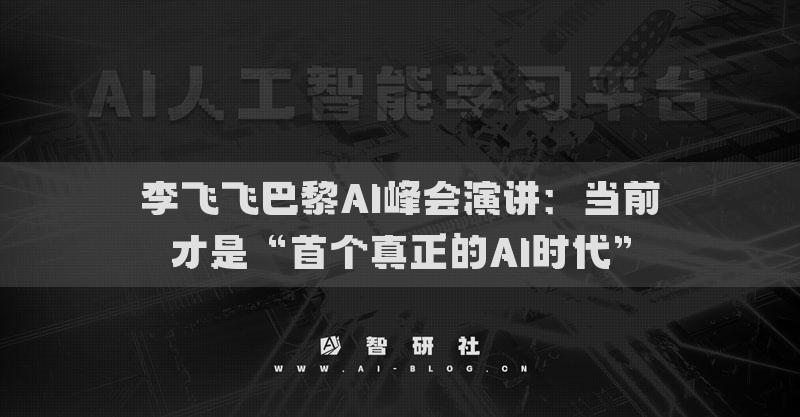 李飛飛巴黎AI峰會演講：當(dāng)前才是“首個(gè)真正的AI時(shí)代”