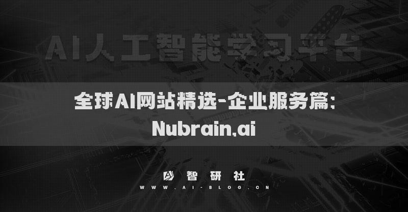 全球AI網(wǎng)站精選-企業(yè)服務(wù)篇：Nubrain.ai?