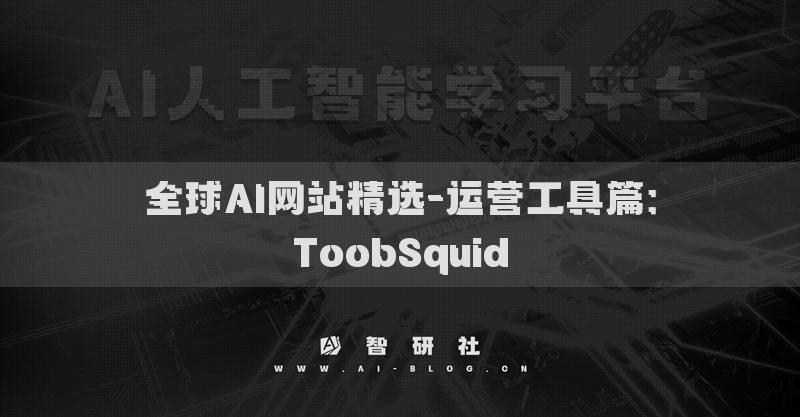 全球AI網(wǎng)站精選-運(yùn)營工具篇：ToobSquid