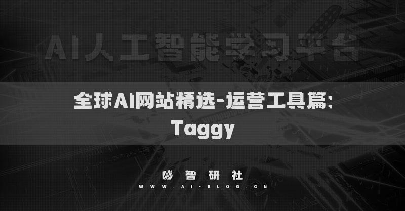 全球AI網(wǎng)站精選-運(yùn)營(yíng)工具篇：Taggy