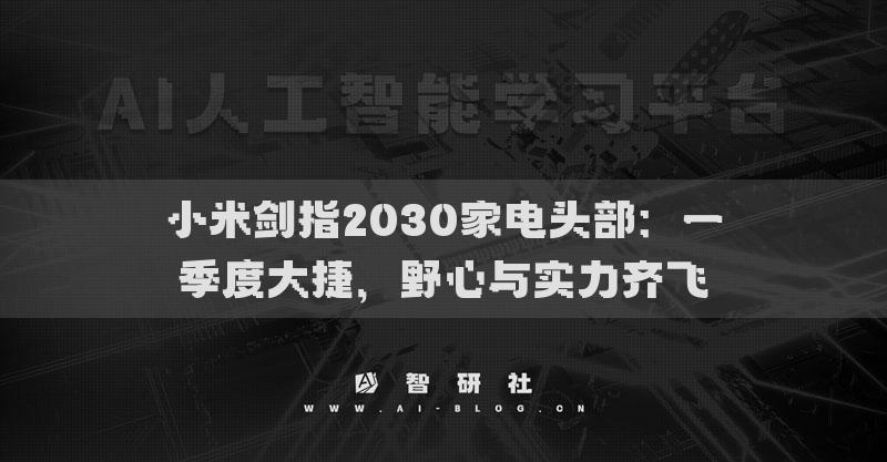 小米劍指2030家電頭部：一季度大捷，野心與實(shí)力齊飛