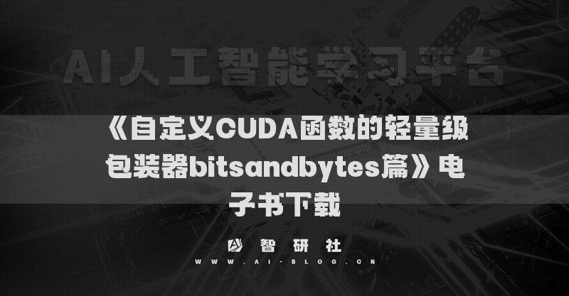 《自定義CUDA函數(shù)的輕量級包裝器bitsandbytes篇》電子書下載